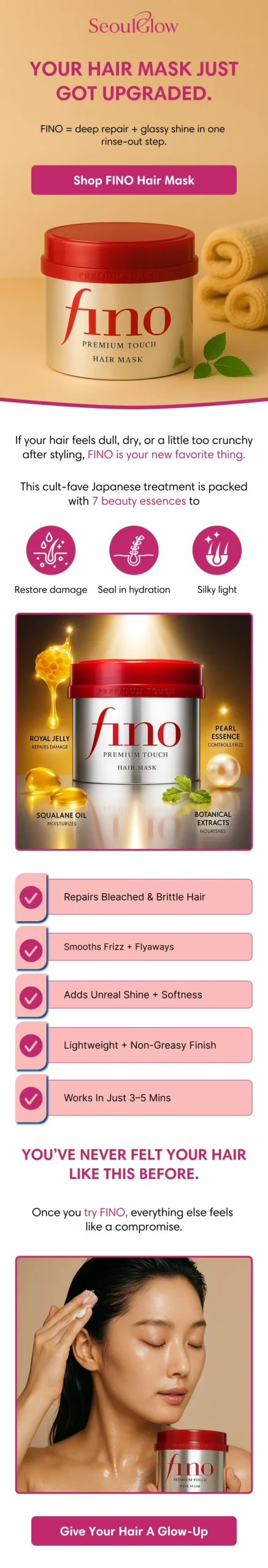 Fino Hair Mask Promo Email