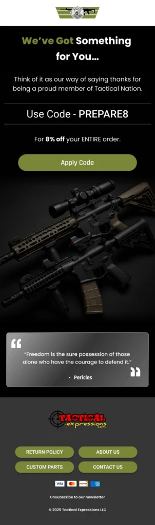 Tactical Gear Email Design